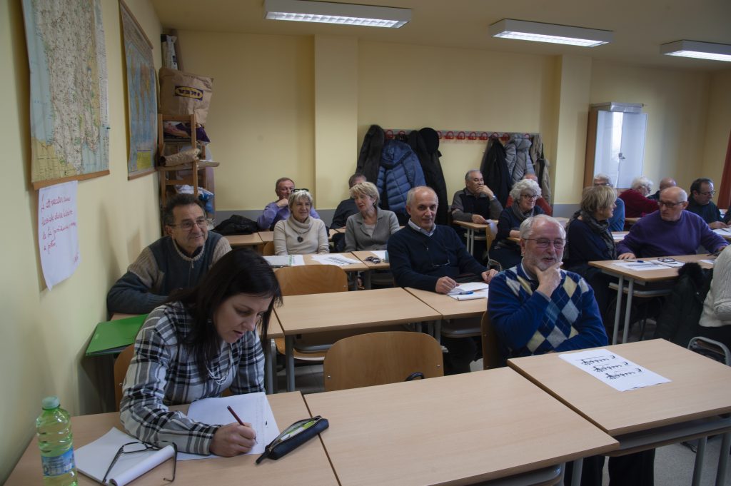 Un’aula durante una lezione